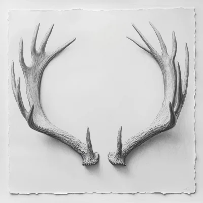 Elk Antlers Drawing