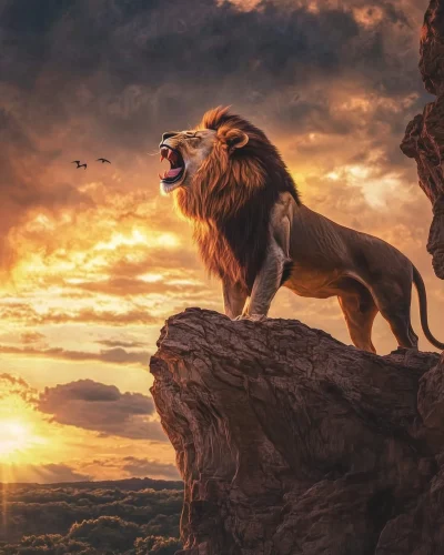 Majestic Roaring Lion