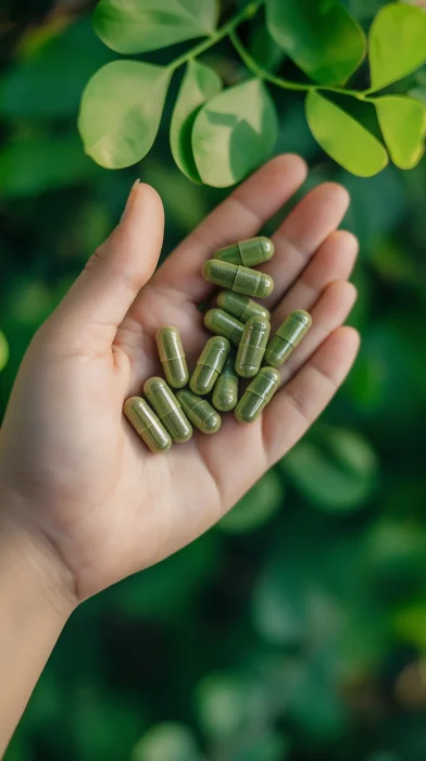 Close Up of Moringa Supplement