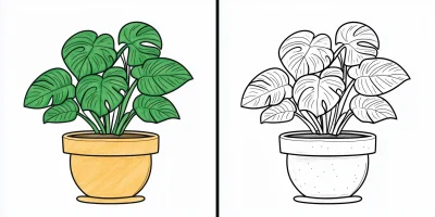 Houseplant Coloring Page