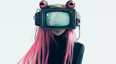 Anime Character with TV Head