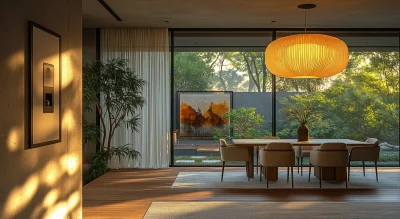 Warm Modern Dining Room