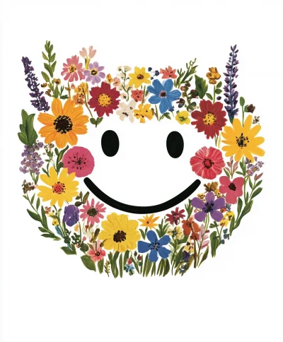 Whimsical Floral Smile