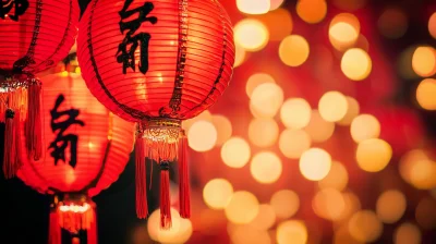 Glowing Chinese Lanterns