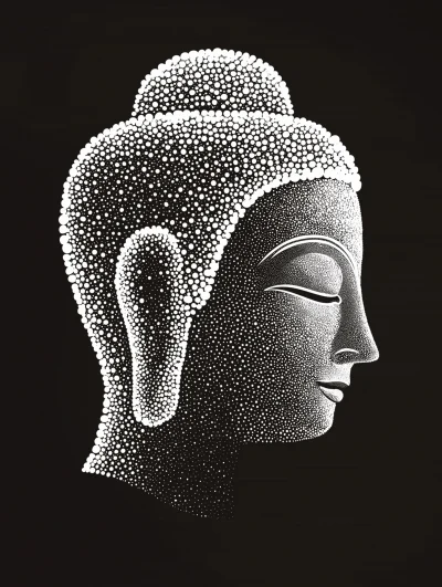 Buddha Profile Illustration