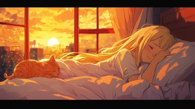 Sleeping Anime Girl