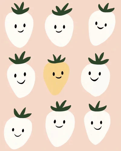 Smiling Strawberries Pattern