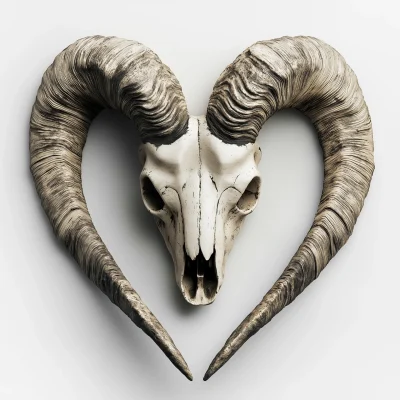 Heart Shaped Goat Horns