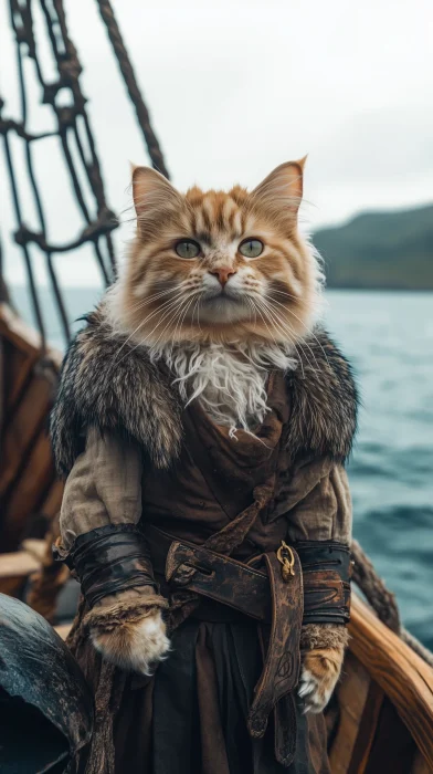 Viking Calico Cat