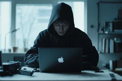 Man Working on MacBooks