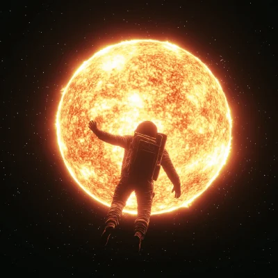 Astronaut Reaching for the Sun