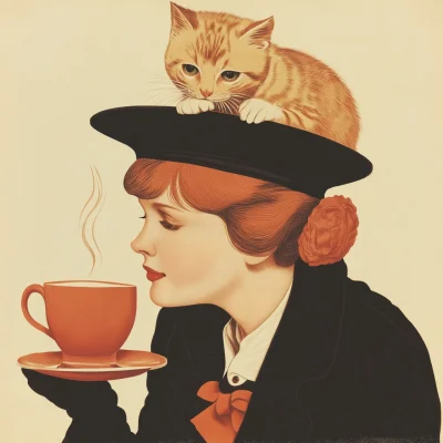 Vintage Coffee Lady