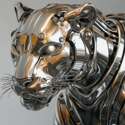 Chrome Robotic Tiger