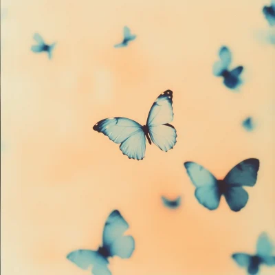 Floating Blue Butterflies