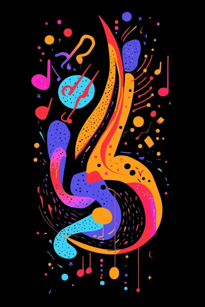 Vibrant Musical Note