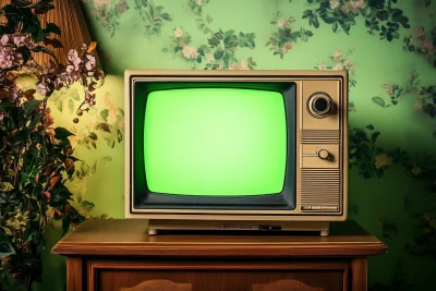 Vintage Green Television