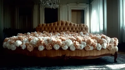 Vintage Bed of Flowers