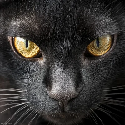 Mystical Black Cat