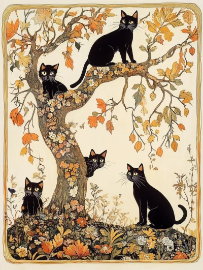 cats by ivan bilibin