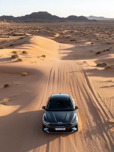 K5 Sedan Drifting in the Desert