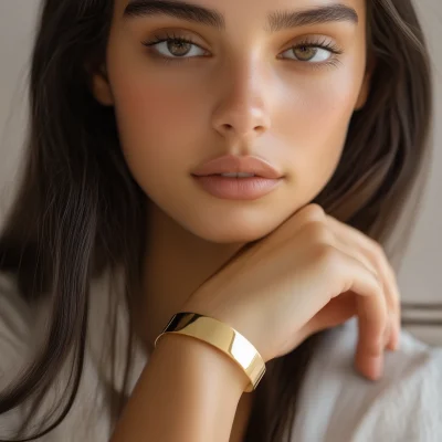 Elegant Gold Bracelet on Model