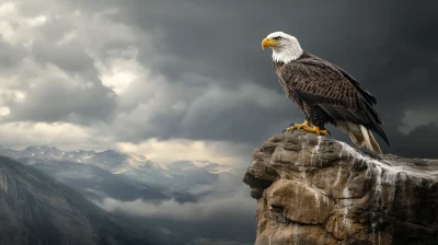 Bald Eagle on the Cliff