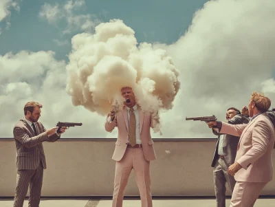 Exploding Head Businessman