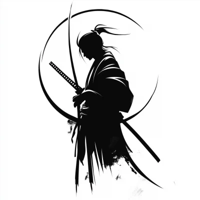 Minimalistic Samurai Logo