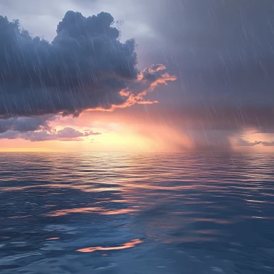 Calm Ocean Rain