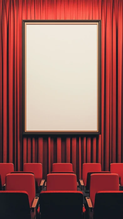 Blank Poster Frame in Cinema