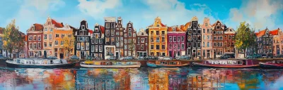 Amsterdam Skyline Painting