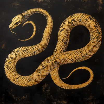 Elegant Gold Serpent Pattern