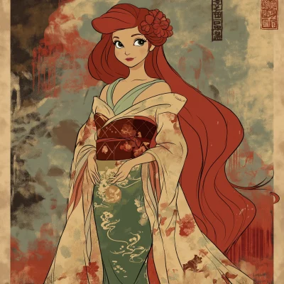Ariel in Kimono