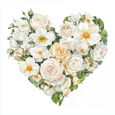 Romantic Floral Heart