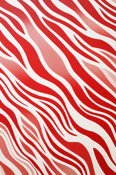 Wavy Red and White Pattern