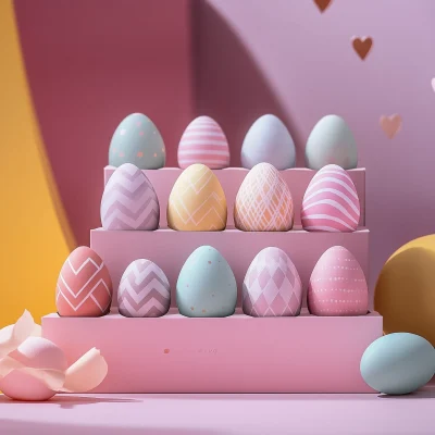 Trendy Easter Pastel Background