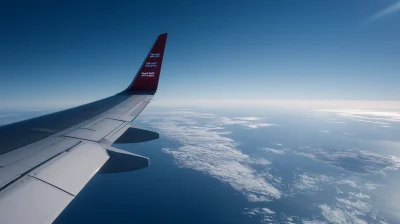 Nordic View from Airplane Wing