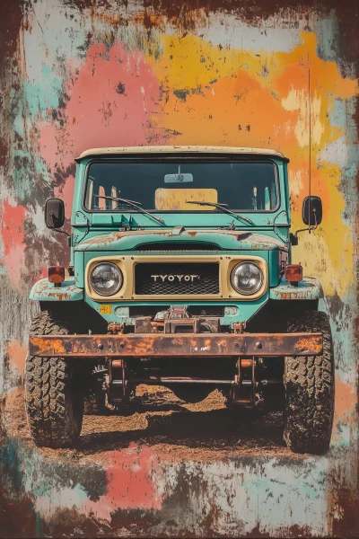 Vintage Retro Car Print