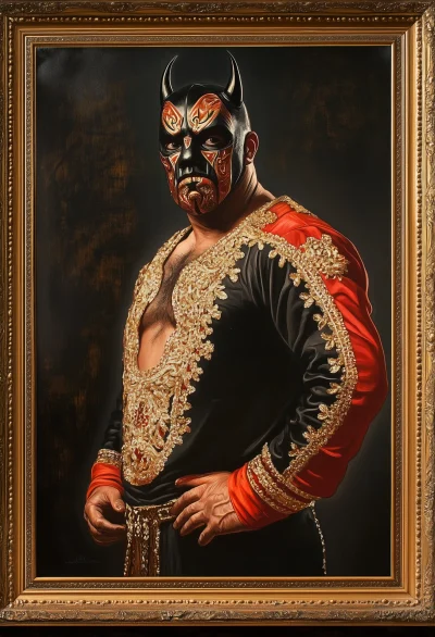 Dark El Diablo Luchador Portrait