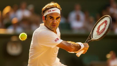 Roger Federer in Action