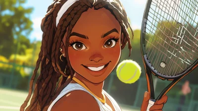 Joyful Tennis Player