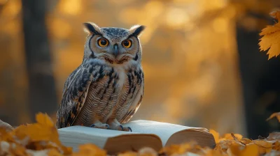 Owl on a Book