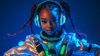 Futuristic Astronaut Girl