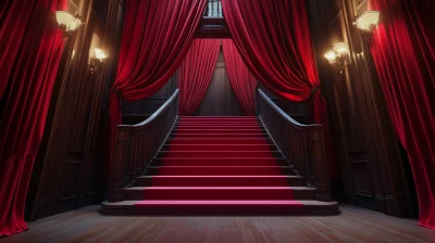 Elegant Red Velvet Curtains