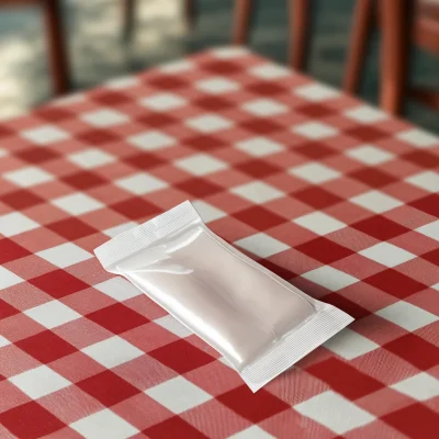 White Ketchup on Table