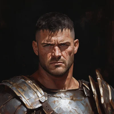 Angry Gladiator Portrait