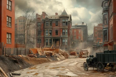 Boston Construction Site 1920