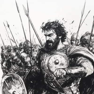 King Philip II of Macedonia in Battle