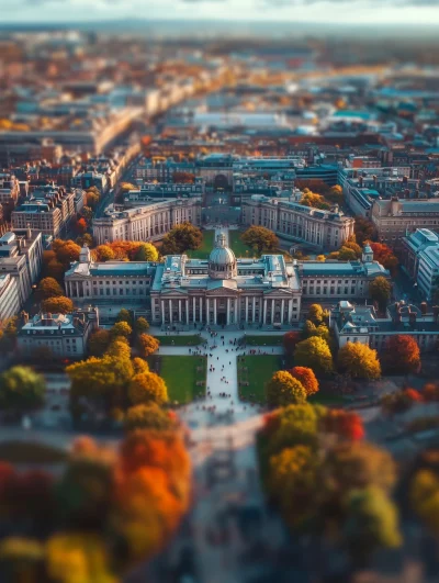Aerial View of Trinity College Dublin