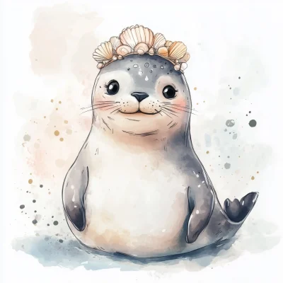 Seal with Shell Crown